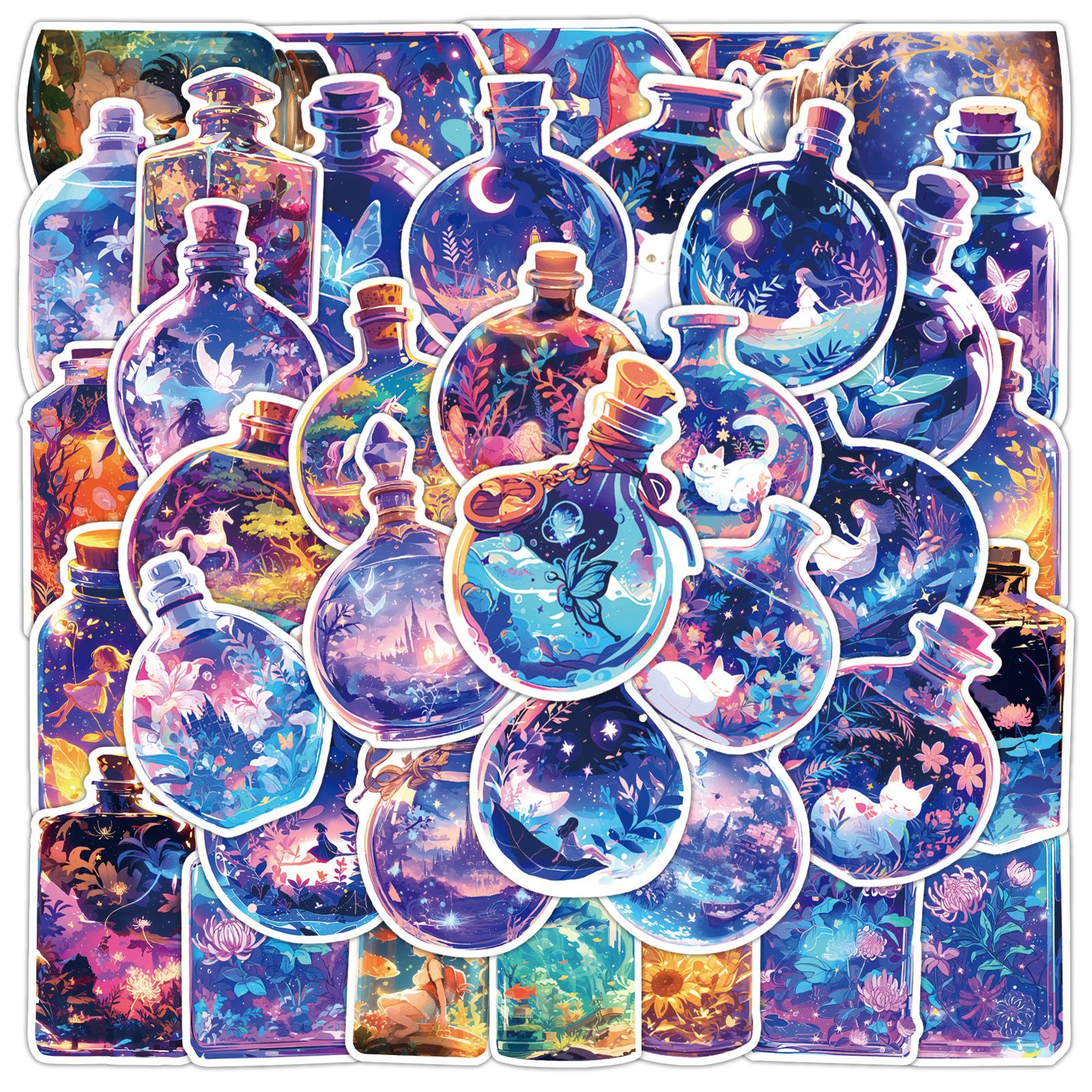 

10/50 шт. милые красивые художественные наклейки на бутылки с изображением мира, наклейки с граффити для DIY, наклейки для журнала, багажа, ноутбука, скейтборда, мотоцикла, наклейки