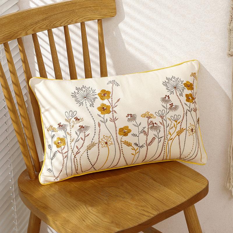 Αμερικάνικη Κεντημένη Μαξιλάρα Ποιμενική Βαμβακερή Κεντημένη Μαξιλάρα Μέσης Μαξιλάρι Καναπέ Σαλονιού Μαξιλαροθήκη Χωρίς Γέμισμα Αφαιρούμενη Πλενόμενη