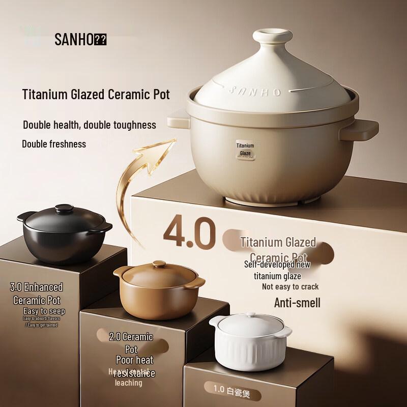 Sanhe Titanium Glaze Ceramic Casserole