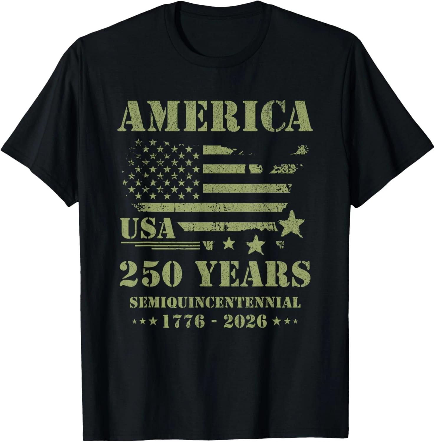 250 Years America Anniversary 250th Independence Day Gift T-Shirt L