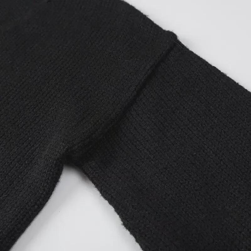 2024 Spring Women's Sequined Bowknot Loose Knitted Cardigan Sweater