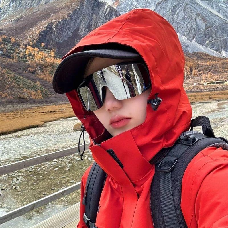 Unisex UV Protection Luxury Riding Sunglasses for Outdoor Sports Skiing Mountaineering Running Windproof Goggles Fashion