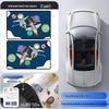 Children's Car Sunshade: Heat-Blocking, Retractable Magnetic Curtain with Cartoon Design for Baby Privacy
