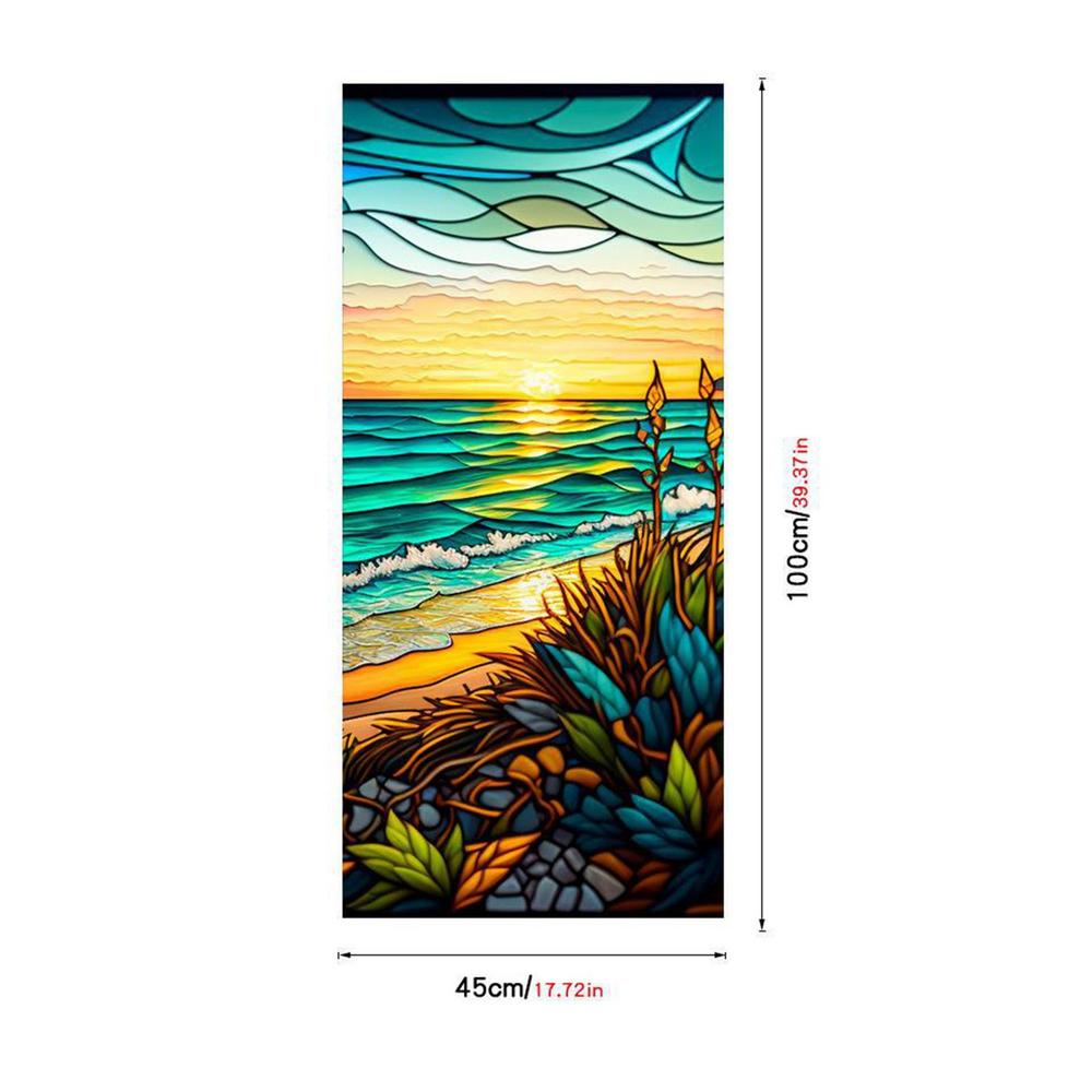 Fenster-Sichtschutzfolienaufkleber, Artscape Magnolia-Fensterfolie, Vinyl für Glasfenster, Buntglasfensterfolie für Zuhause und Badezimmer