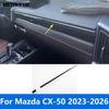For Mazda CX-50 CX50 -2025 2026 Carbon Fiber Center Console Dashboard Panel Trim Sticker Interior Accessories Car Styling