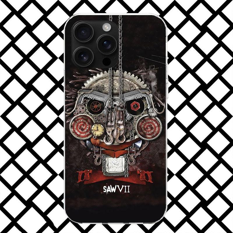 The Jigsaw Killer Horror Phone Case for iPhone 17 Air 16 16E 15 14 Plus 13 Mini 12 11 Pro Max 7 8 + SE 2020 Soft Cover Fundas 17