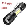 Compact LED Flashlight with Telescopic Zoom, USB Rechargeable, Portable Design