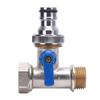 Robinet sferic cu sfert de tur Conector T Alamă Robinet de colț G12 DN15 Filet interior și exterior NPT