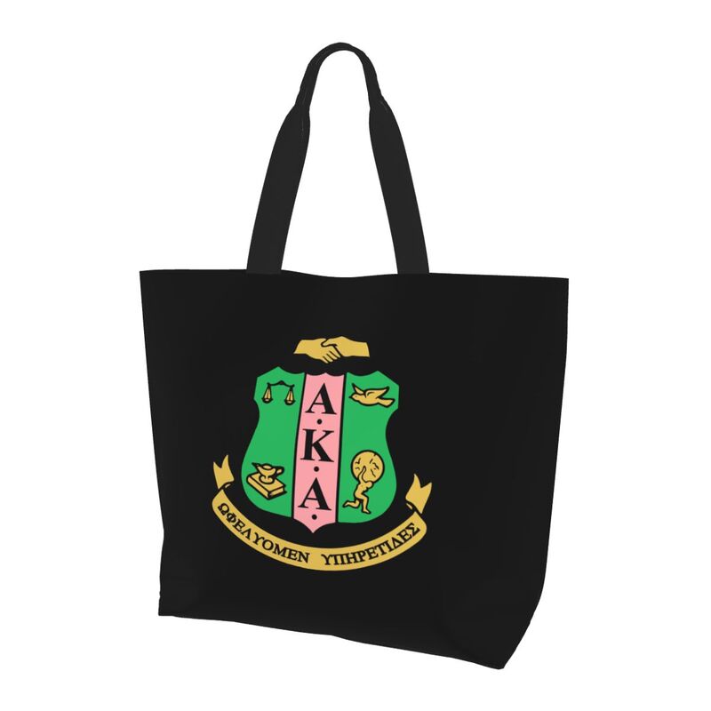 

AKA Sorority 1908 Print Shoulder Bag for Women Girls Reusable Large Capacity Grocery Shopping Tote Bag Women Hand Bags