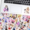 50 sztuk naklejek dziewczyna Anime, wodoodporne naklejki graffiti dziewczyny dla majsterkowiczów Laptop motocykl rower naklejki na telefon