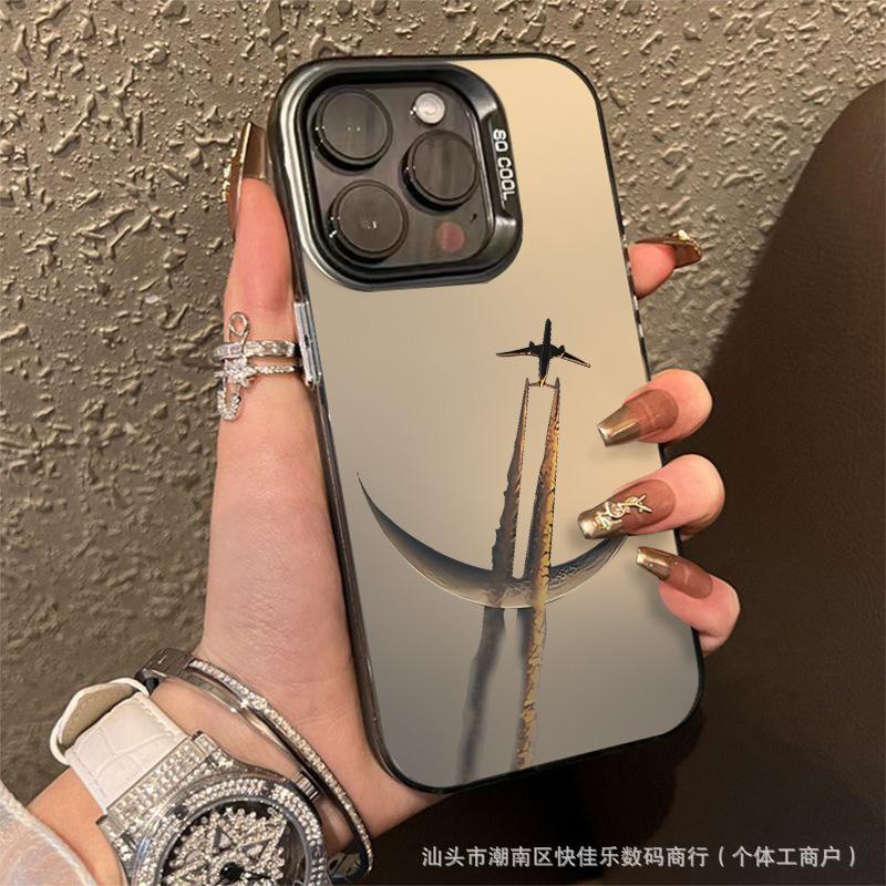 Personalized Moon Plane for iPhone11/12/13/14/15promax Apple 16PROMAX Mobile Phone Case