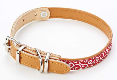 Petio Inuga Arabesque Flat Collar Red M Size