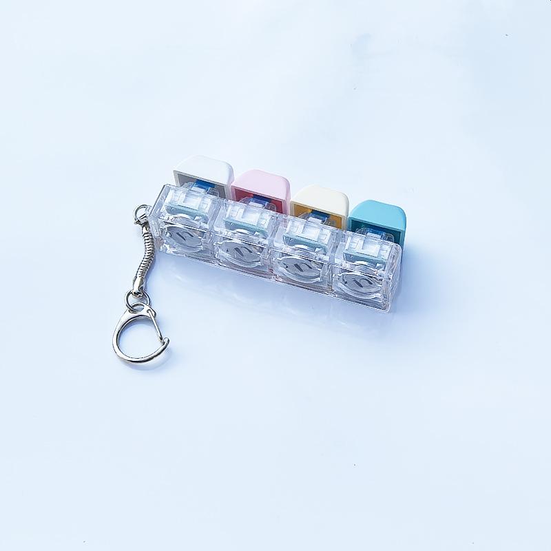 Glowing Button Finger Fidget Keychain - Stress Relief Toy, Anxiety Relief Sensory Fidget Toy, Portable Squeeze Toy for Adults and Kids