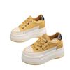 Fashion 9cm Genuine Leather Platform Sneakers Wedge Shoes for Women Breathable Sneakers Autumn Casual Shoes Hidden Heel Zapatillas Mujer