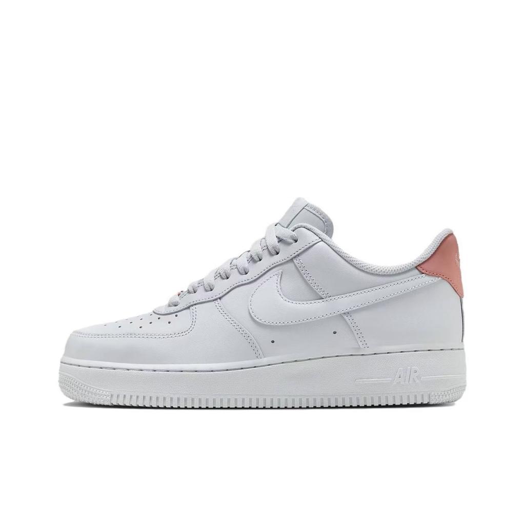 Nike Air Force 1 Rutschfest Abriebfest Gleichgewicht Niedrige Skateboard-Schuhe Unisex Weiß Rosa HF0729-001(Team384-A)