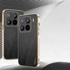 Gold Silk Texture Leather Plating Case For Xiaomi 15 Ultra Ultra Thin Tough Electroplated Cover For Mi 14T 13T Pro 14 Ultra 12 X