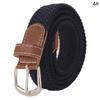 Unisex Fashion Thin Belt Woven Canvas Belt Metal Buckle Punch Free for Pant Jeans Metal Pin Men Women Elastic Braided Belt