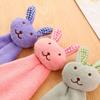 Baby Infant Korallen Samt Handtuch Cartoon Tier Kaninchen Küche Hängen Bad Wischen Handtuch Waschlappen Kinder Taschentuch