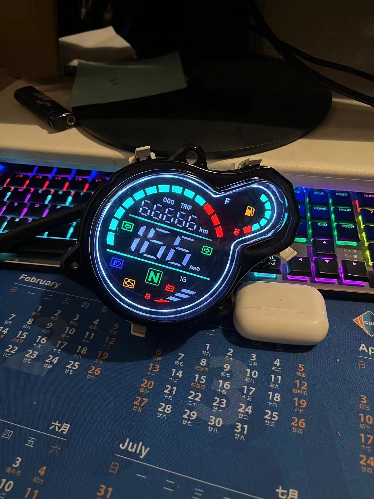 For Honda Navi 110 Digital Meter Motorcycle Tachometer Digital Speedometer Navi LCD Odometer