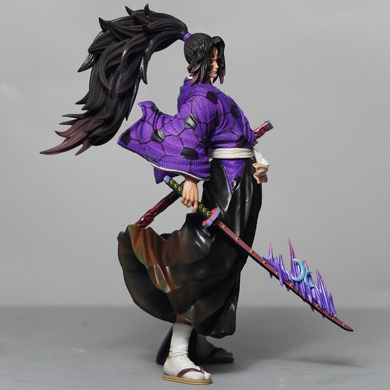 24CM Demon Slayer Kokushibo Upper Rank One Gk Model Statue Anime Figure Collectible Trendy Toys Desktop Ornament Birthday Gift