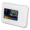 Weather Station Clock Temperature Humidity LCD Color Display LED Backlight Snooze Function Projection Alarm Clock White