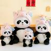 Panda Plush Toy Unicorn Hat Doll Stuffed Animal Cartoon Decor Pp Cotton Gift
