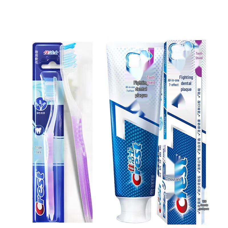 Crest Triple Care Toothbrush & All-in-One Toothpaste Set