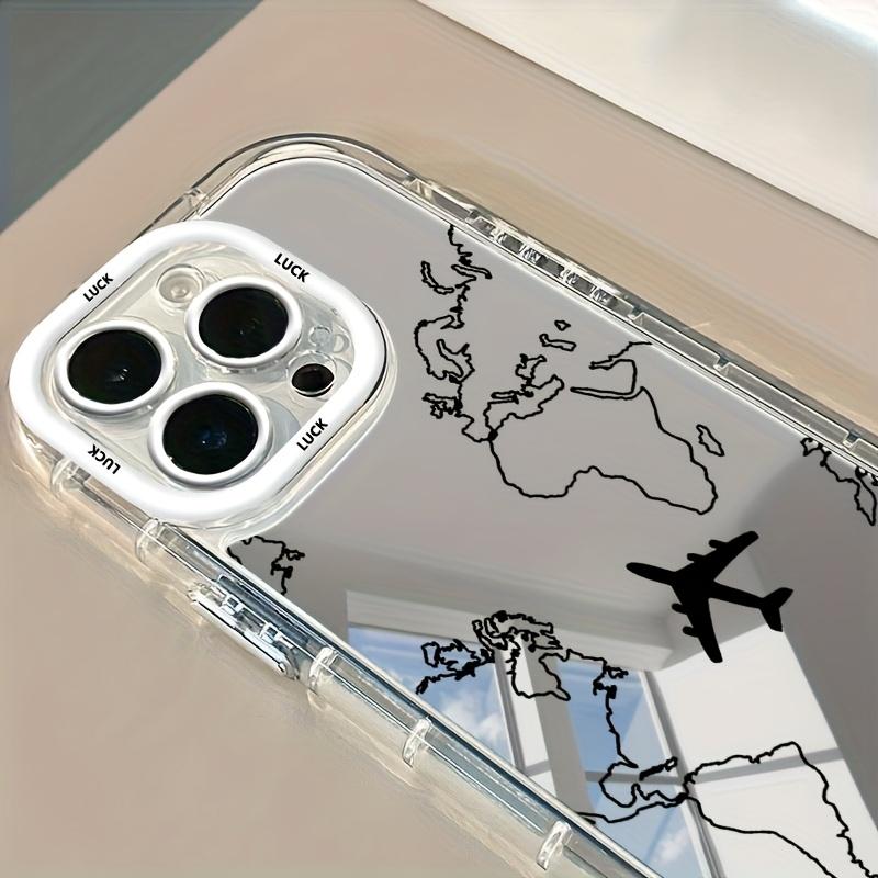 Travel Nspired Airplane Route Desian Phone Case For iPhone 17 Pro 16 15 14 13 12 11 Pro Max 7 8 Plus XR X XS 16E 17E Soft Cover