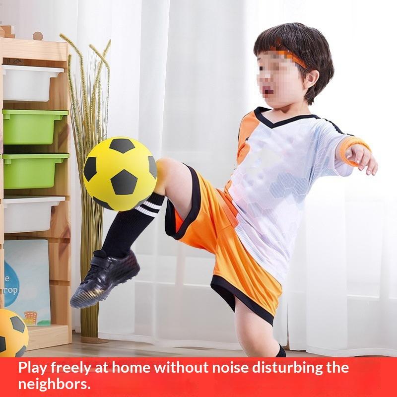 1Pc 3 Colors High-Elastic Indoor Silent Football Pu Foam Practice Ball Comes With A Net Bag For Home Use And Skill Development