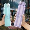 PC Pastel Music Text Minimalist Print 750ml colorful plastic sports water bottle leakproof pop up lid with straw for outdoor work home use
