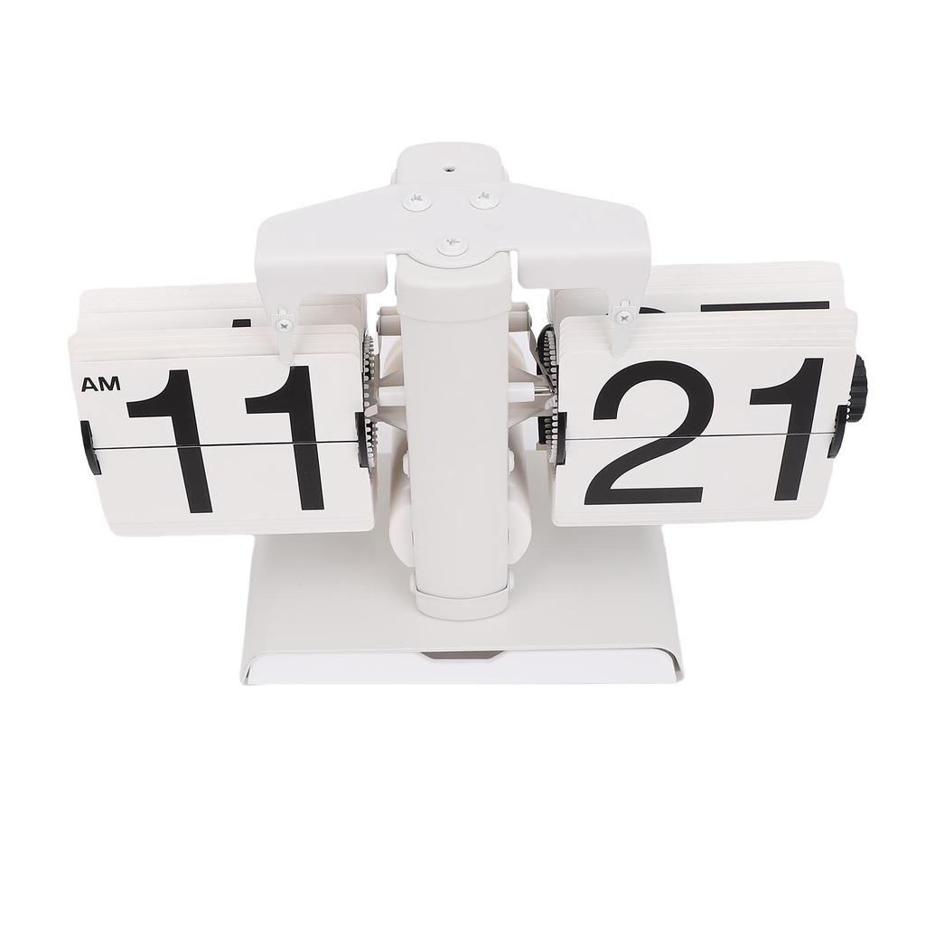 Flip Down Clock Multifunctional Vintage Mechanical Flip Desk Table Clock with Drawer for Office