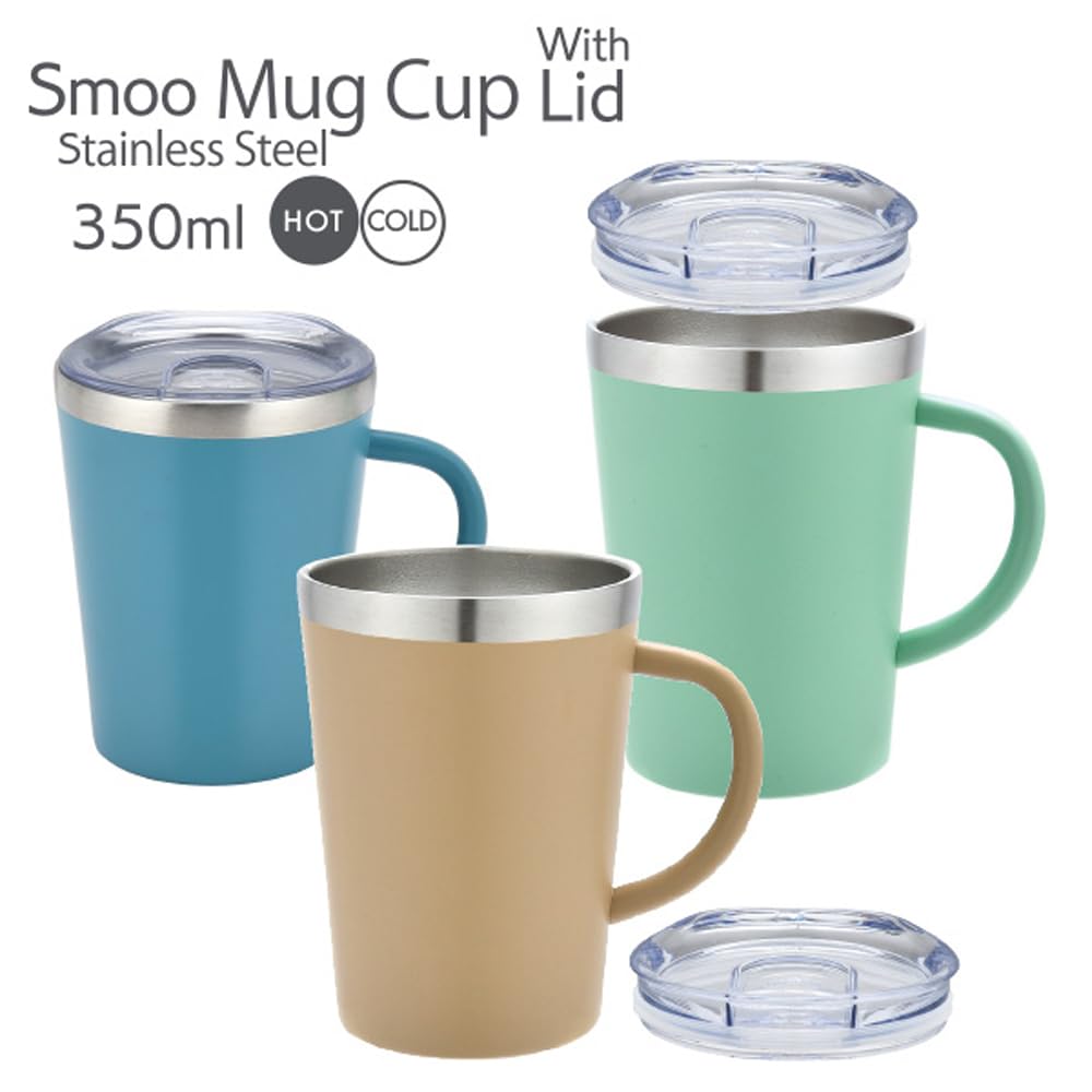 Living Smoo Mug with Light Green Lid, 350ml,