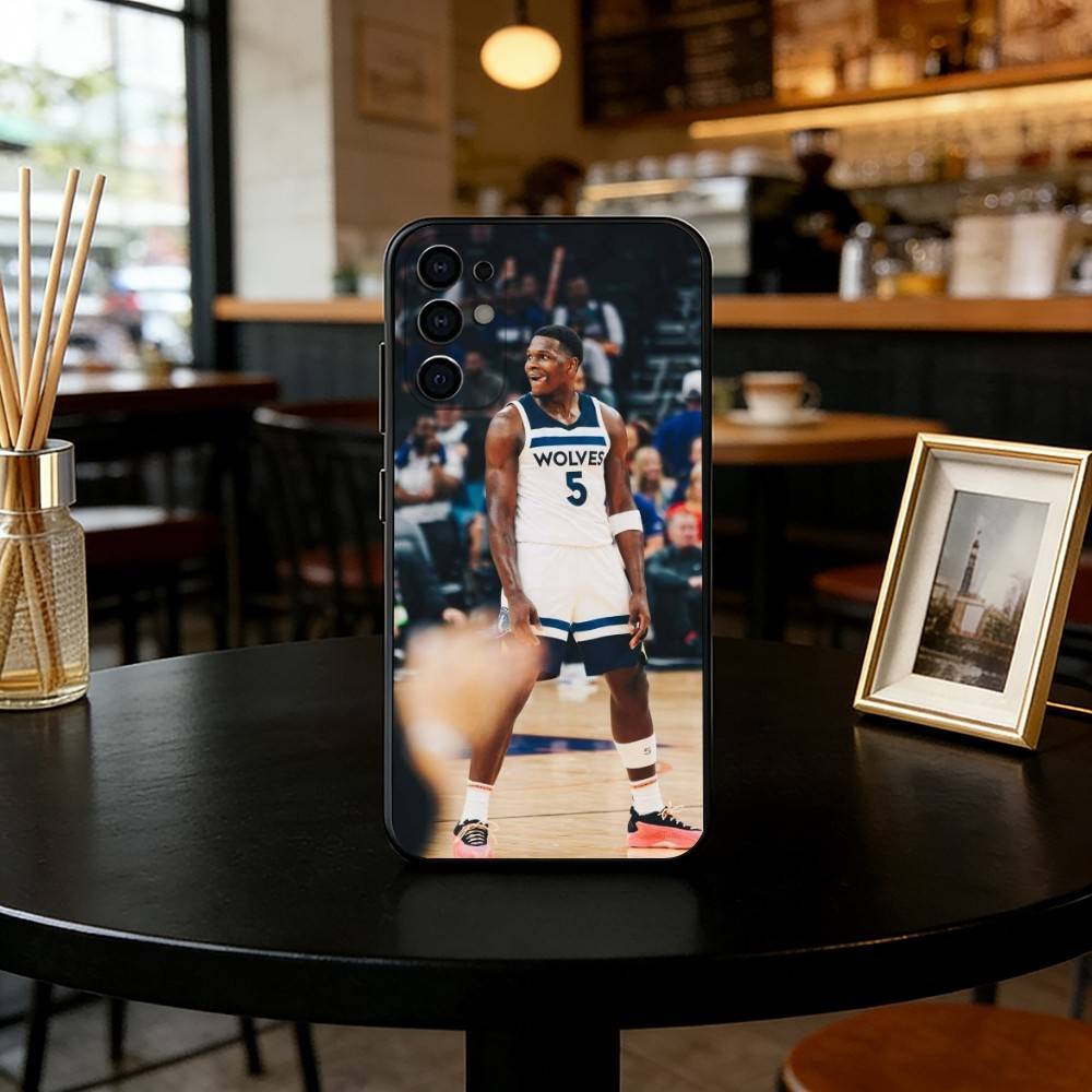 Anthony Edwards Phone Case Black Silicone Soft For Samsung S25,S24,S21,S22,S23,S30,Ultra,S20,Plus,Fe,Lite