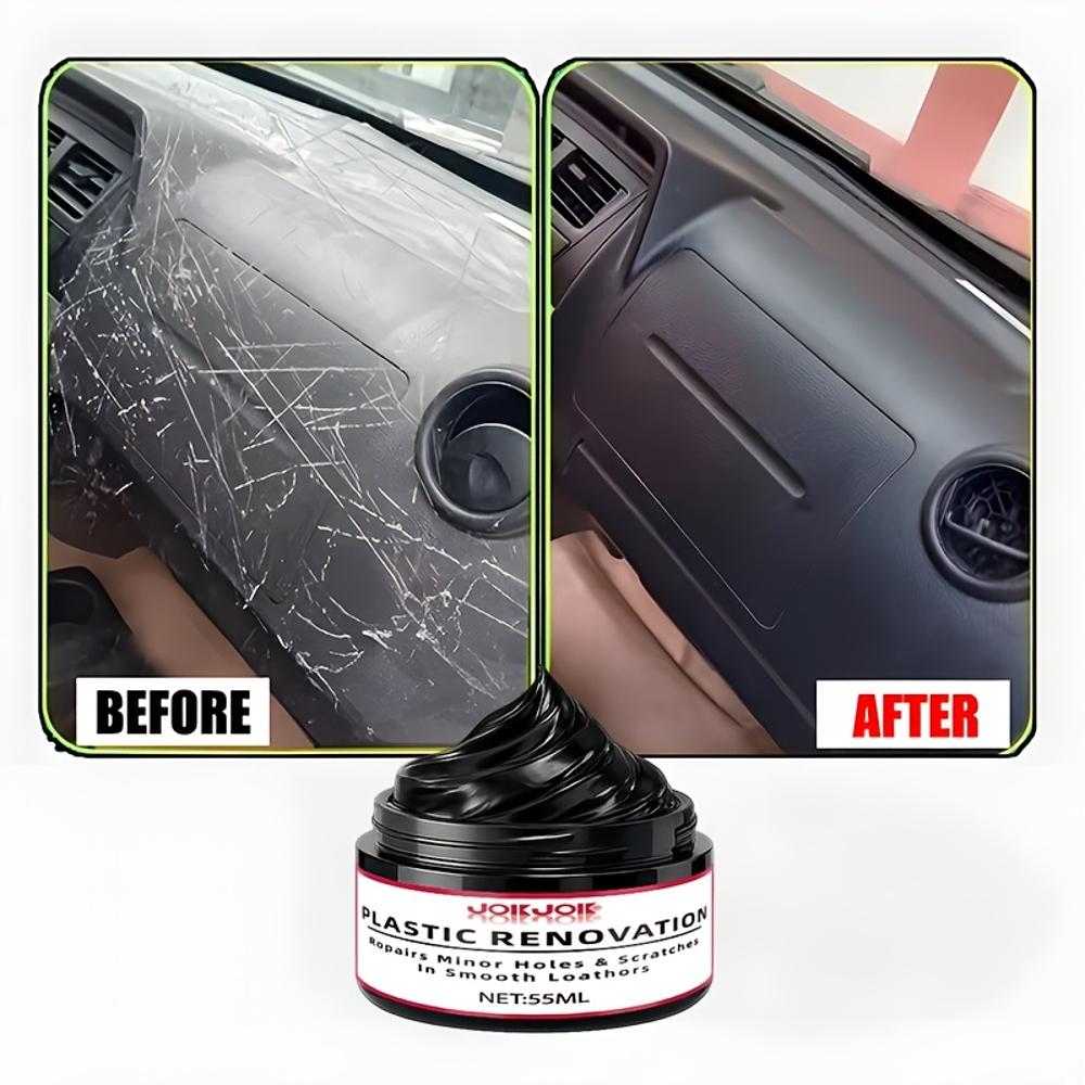 JOKJOK Car Interior Plastic Part Refurbishing Wax - Plastic Part Renewal, Interior Bright Wax, Tire Protection, Prevents Aging,