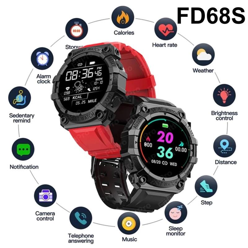 Montre Connectée Générique - Homme/Femme - 1,44 Pouces - Noir - Boîtier 36mm - Ouvert