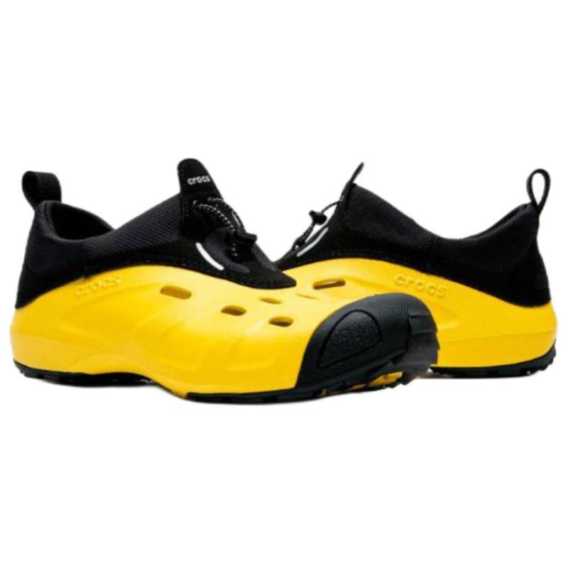 Crocs QUICK TRAIL Stylish and Comfortable Low-Top Lifestyle Casual Shoes Unisex Black and Yellow