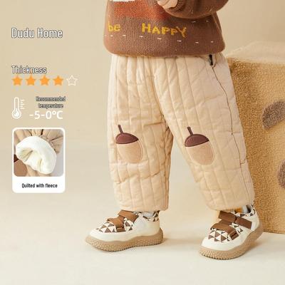 Dudu Home Kids' Thickened Cotton Pants for Autumn/Winter - Casual Long Pants for Girls and Boys