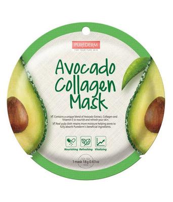 Purederm Collagen Mask Maska Do Twarzy W Płacie Avocado 18G