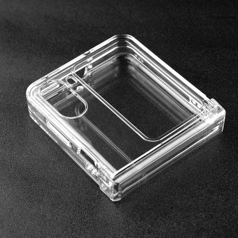 Obudowa ochronna na telefon Oppo Find N2 Flip 5G z zabezpieczeniem przed zarysowaniami, przezroczysta, twarda