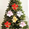 Christmas Poinsettia Artificial Flowers Xmas Tree Wreath Ornaments DIY Decoration New Year Wedding Party Holiday Decor