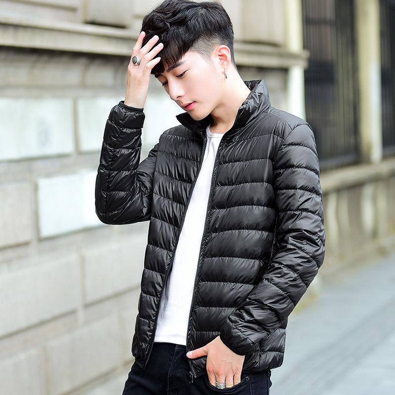 

Легкий мужской пуховик - теплый, утепленный, большой размер, короткое зимнее пальто для подростков M, 45-50 kg