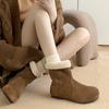 Two-wear Snow Boots Women's Winter 2025 New Mori Retro Lamb Wool Short Boots Velvet Cotton Shoes