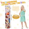 Cylindrical Plush Toy Storage Bean Bag  Cover with Zipper Clear Waterproof PVC Stuffed Animal Storage Bag for Kids Play Boxing