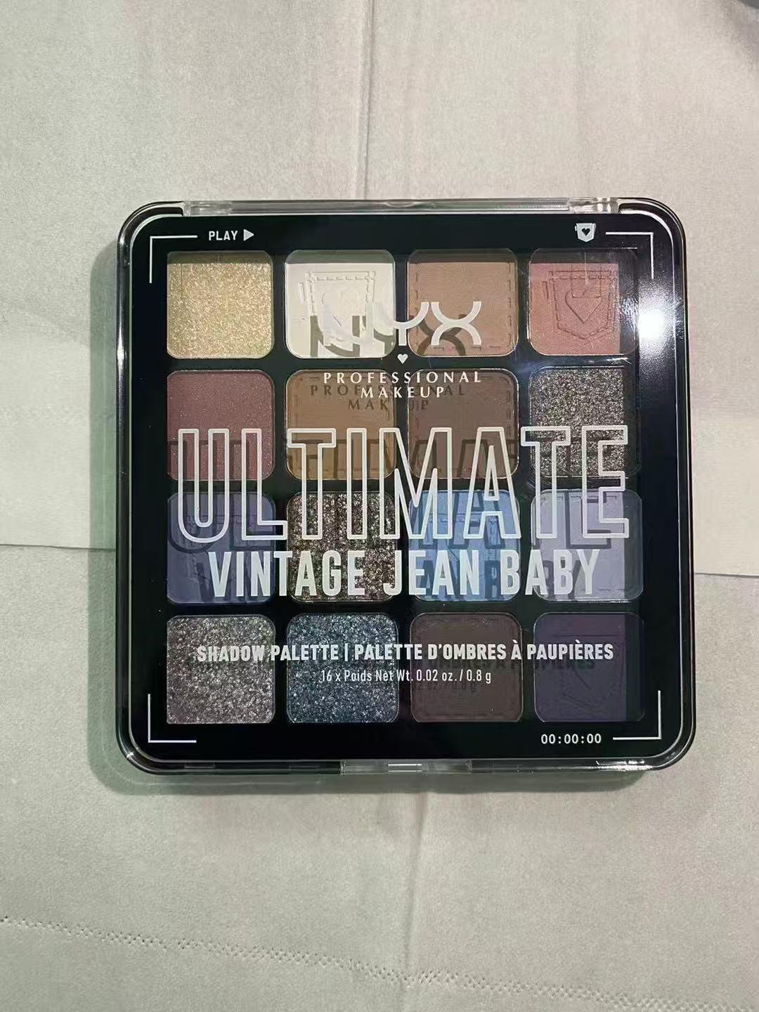 Представляем палетку теней для век NYX 16 цветов Earth Tones 03 с кистью - Матовые и мерцающие джинсовые оттенки!