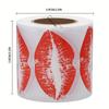 56x34mm Transparent Red Lips Sticker Label (300 Labels/roll), Shrink-wrapped Packaging With Plastic Film
