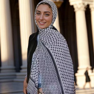 Damen Schal Karomuster Hijab Weiche Schals und Tücher Damen Foulard Designer Pashmina Bandana Muslimisches Kopftuch