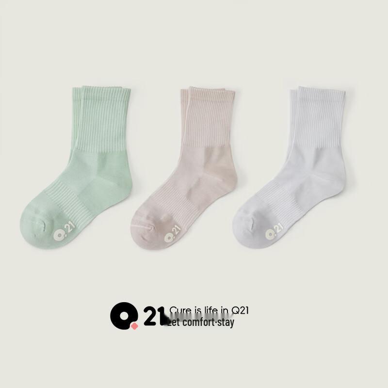 Q21 Kids' Sweat-Wicking Antibacterial Cotton Crew Socks