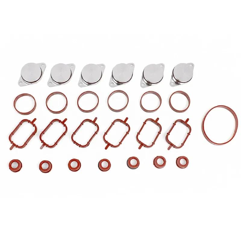 For BMW M57 E39 E60 E46 E38 E53 E83 E70 E71 E92 X3 X5 X6 Swirl Flap Blanks Plate & Intake Inlet Manifold Gasket Seal 22/33mm