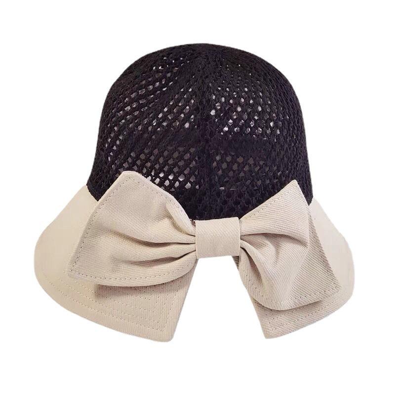 Dámský všestranný letní klobouk na pláž s mašlí proti slunci