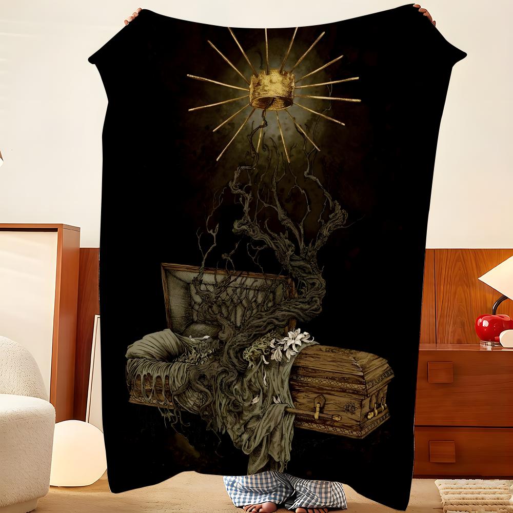 Movie H-Hereditary Throw Flannel Throw Blanket, Lightweight Cozy, Durable Washable cute Cool